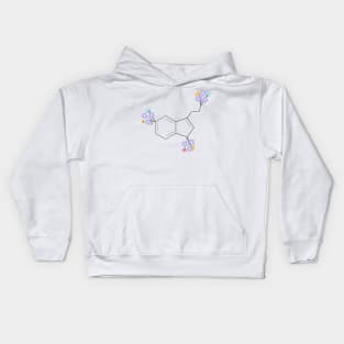 Wildflowers - serotonin molecule chemistry organic florals Kids Hoodie